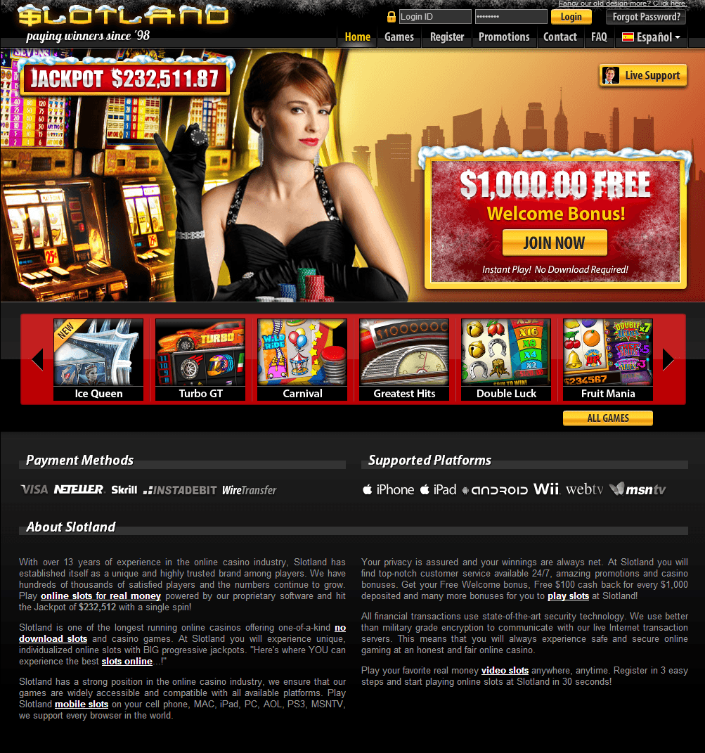 Slotland casino 1win казино бонус