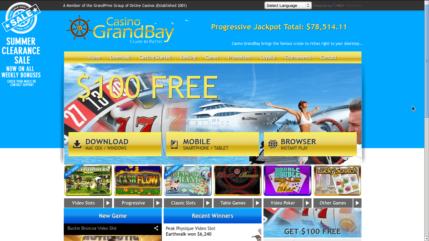 Casino GrandBay Homepage
